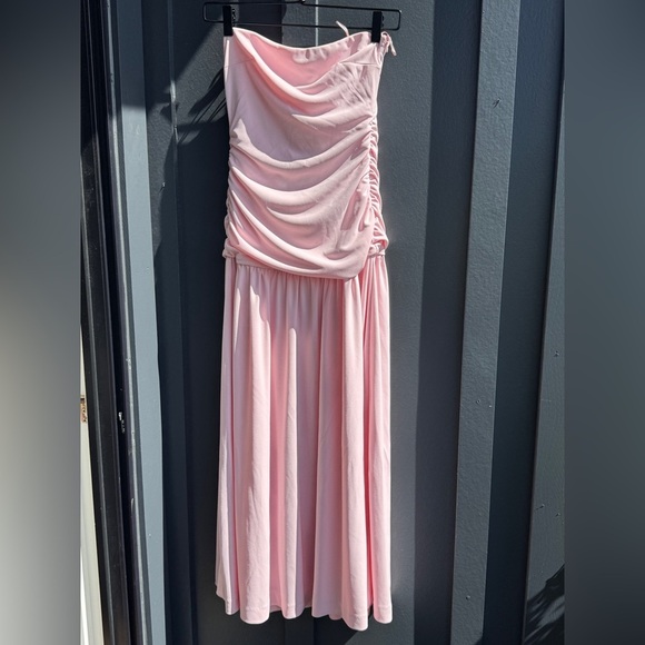 Zara Soft Pink Strapless Dress - Picture 5 of 12
